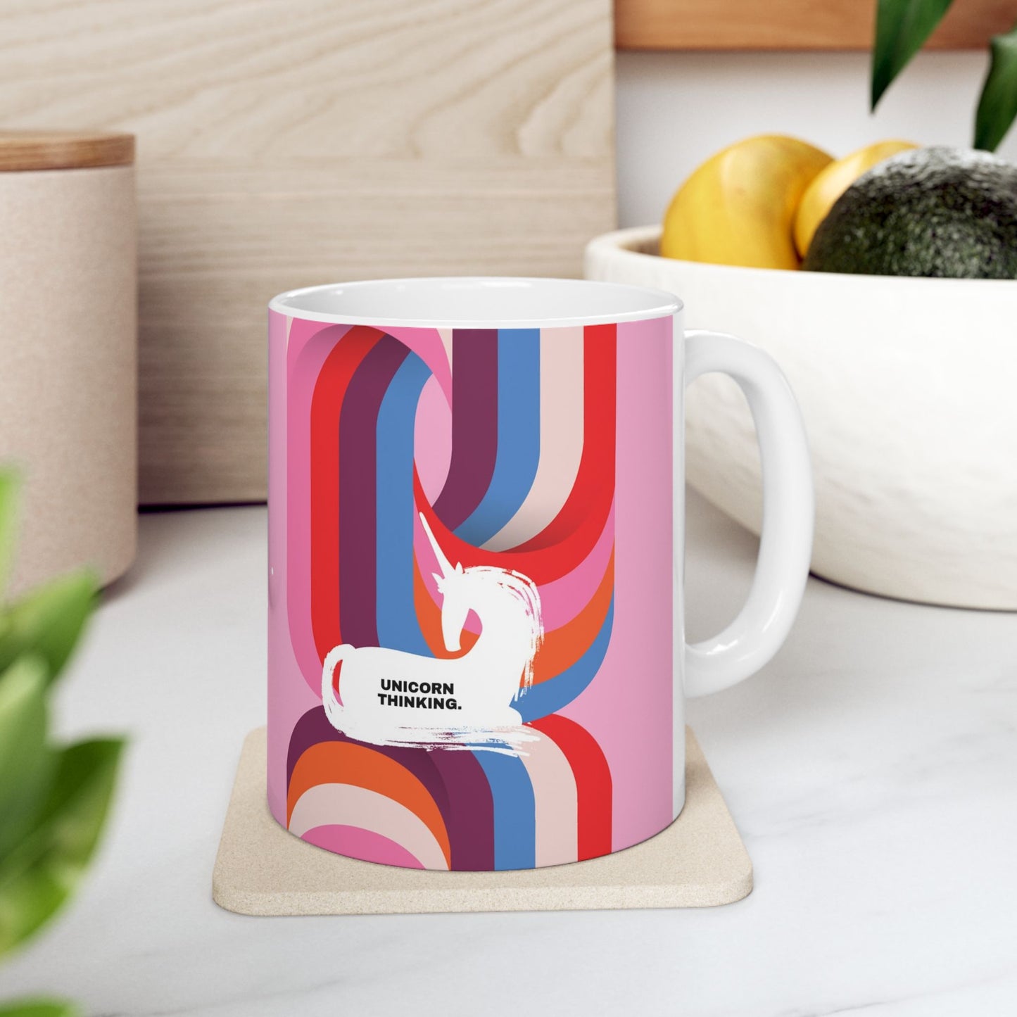Unicorn Thinking Ceramic Mug (11oz, 15oz)