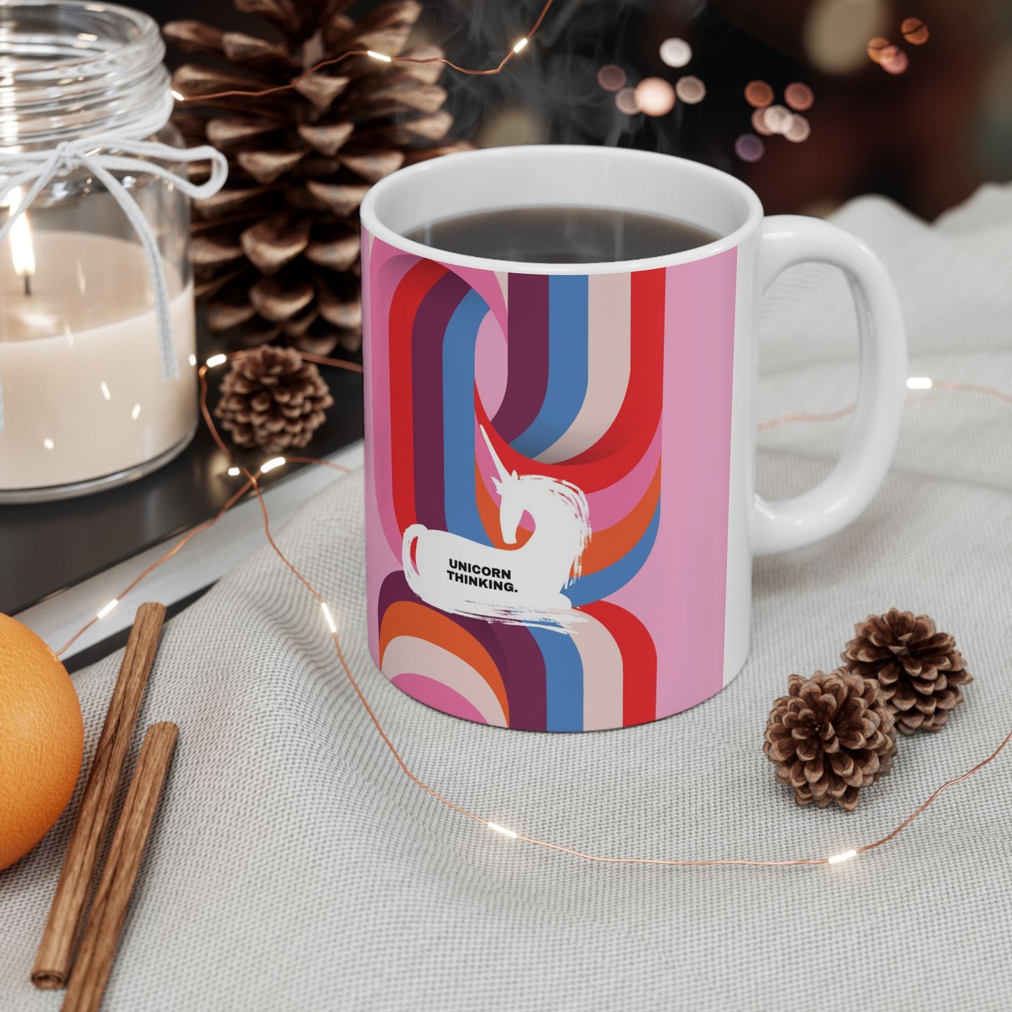 Unicorn Thinking Ceramic Mug (11oz, 15oz)