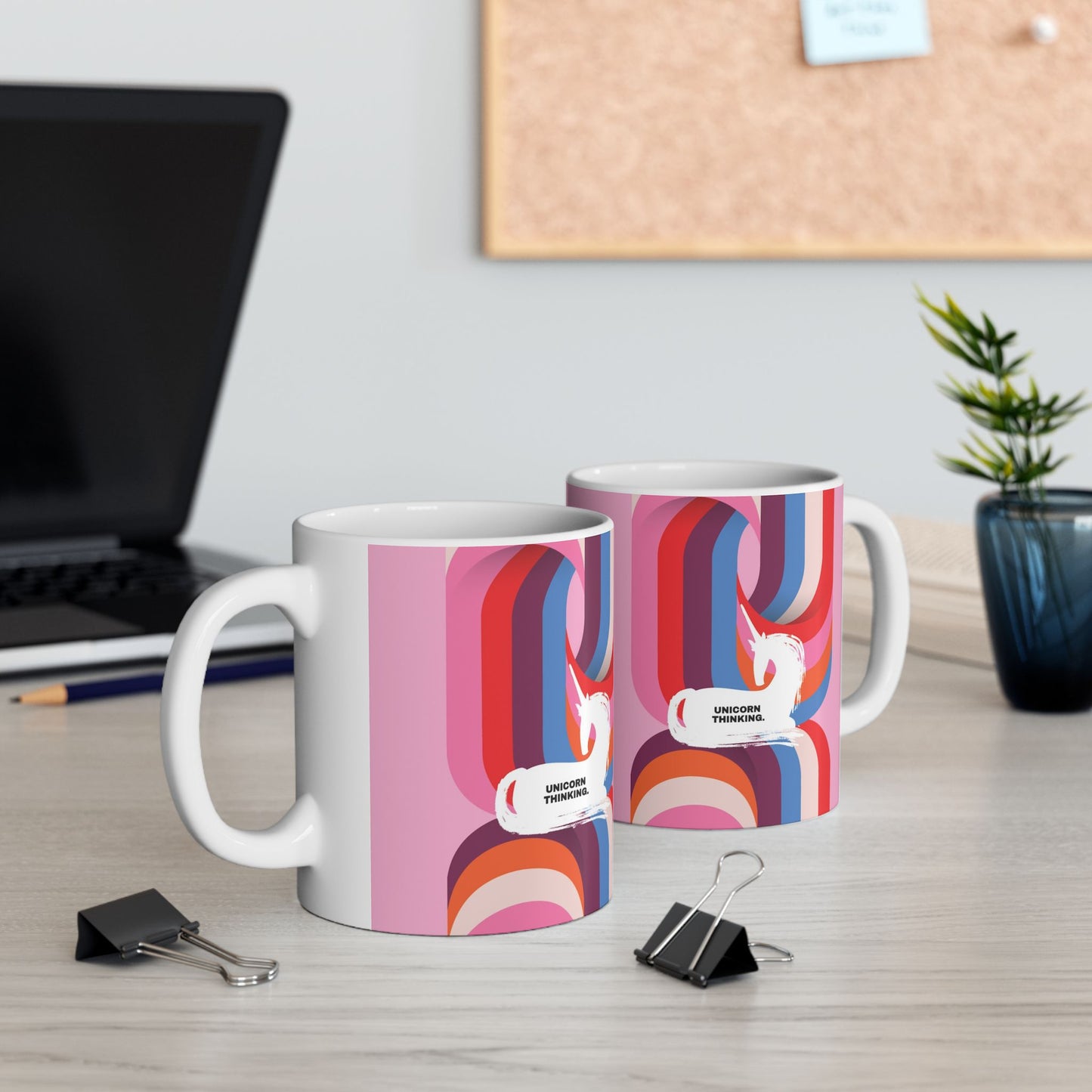 Unicorn Thinking Ceramic Mug (11oz, 15oz)
