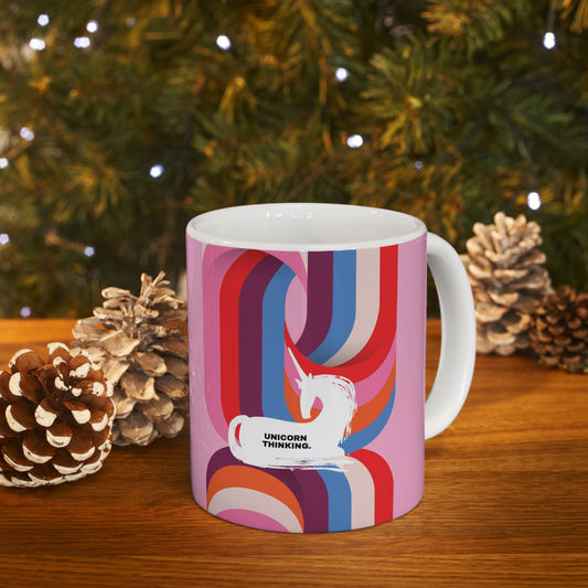 Unicorn Thinking Ceramic Mug (11oz, 15oz)